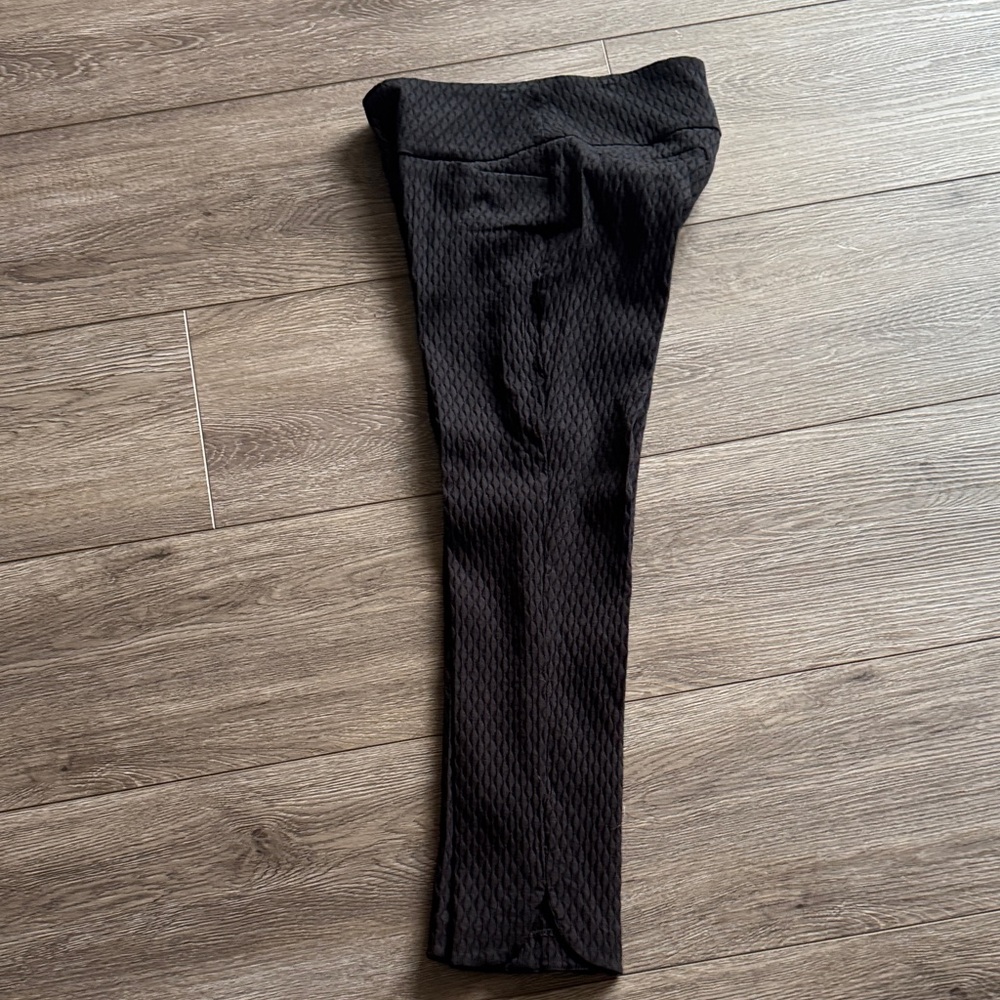 Ladies Black Textured Pants Swing Control NWOT